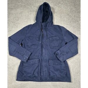 GAP Pendleton Jacket Mens‎ Large Blue Fatigue Field Utility Flannel Lined Hooded